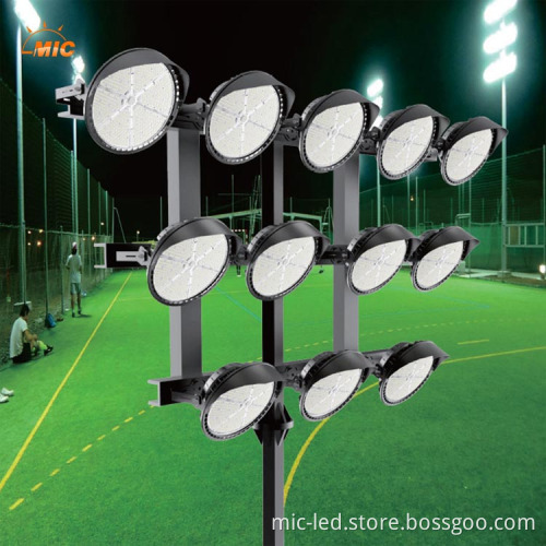 High Lumen High Mast Light IK08 IP65 Adjustable Stadium Lighting Floodlight